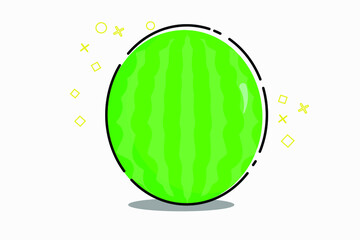 illustration vector of watermelon modern flat design style, perfect for kids, nutrition product, apparel and etc