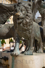 Fototapeta na wymiar Millennium Fountain in Szeged ,Hungary,july 2021