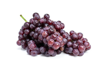 red grapes isolated on white