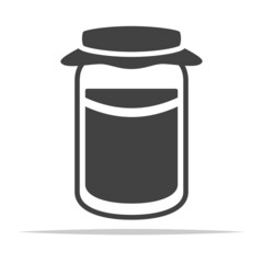 Kombucha jar icon vector isolated