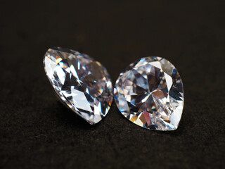 Close up shoot of beautiful sparkling diamonds