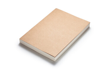 A brown book isolated on white background