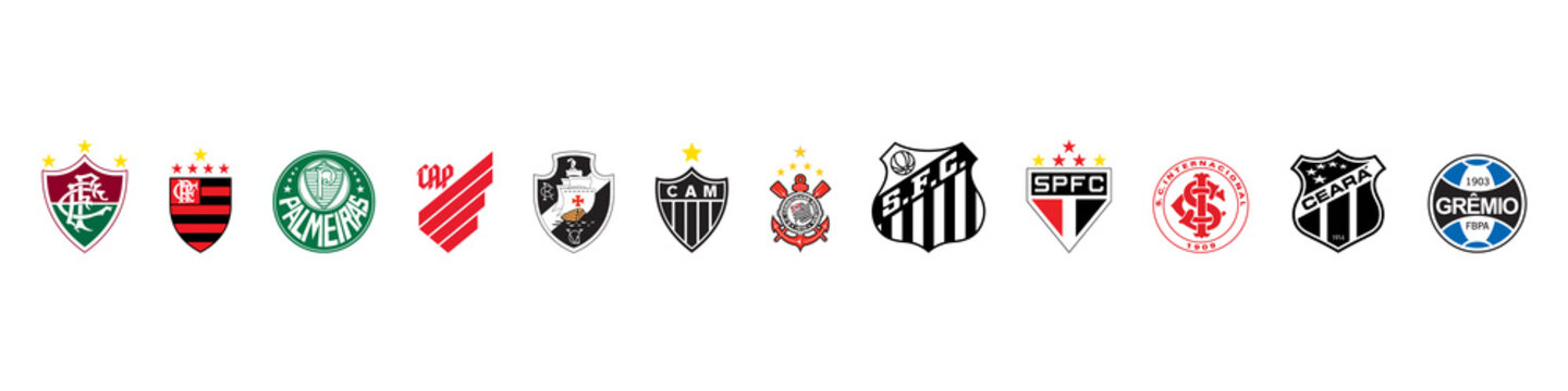 Seria A brazil football soccer championship. Editorial image. VINNITSIA, UKRAINE. AUGUST 09, 2021.