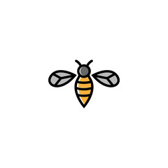 Bee icon design illustration template
