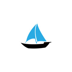 Sailboat icon design illustration template