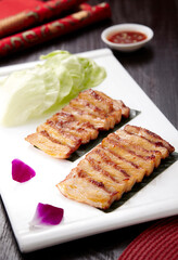 Delicious Chinese cuisine, charred pork