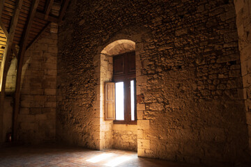 Window in an old and medieval room
