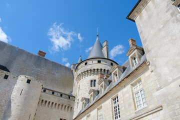 Fototapeta na wymiar Tower of the Castle of Duc de Sully, France
