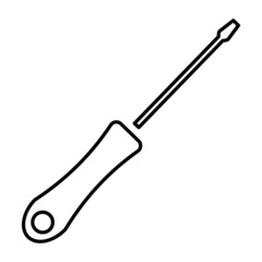 Flat screwdriver icon. A tool designed for screwing and unscrewing threaded fasteners. Vector illustration for design and web isolated on a white background.