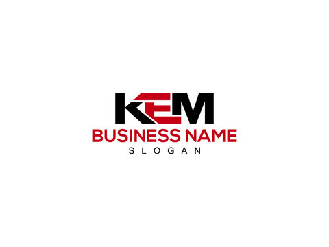 Alphabet Letter KEM Logo Icon Vector For Business