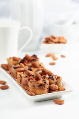 Small cakes with almonds, raisins, and honey.