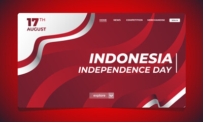 Web Design of Indonesia Independence Day
