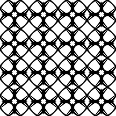 Kaleidoscopic black shapes. Vector seamless nd decor.