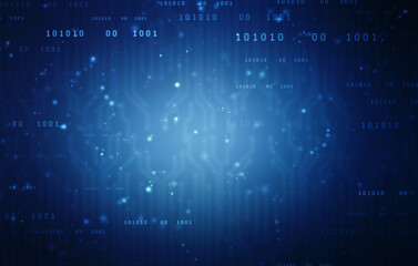 2d illustration Abstract futuristic electronic circuit technology background