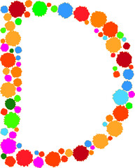 D symbol VECTOR. with round and colorful shapes