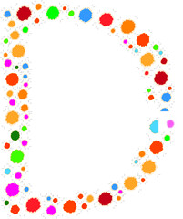 Fototapeta premium D symbol VECTOR. with round and colorful shapes