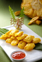 Delicious China food, fried jackfruit
