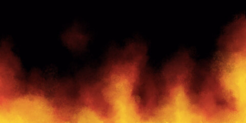 Abstract epic fire background with flame wave. Smoke fog misty texture overlays