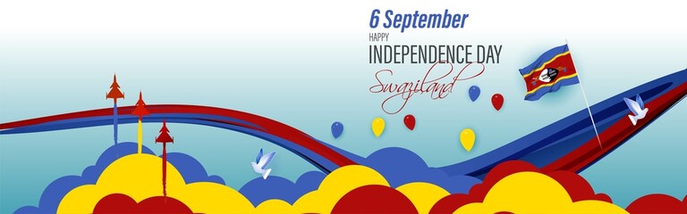 vector illustration for Swaziland independence day - 6 September