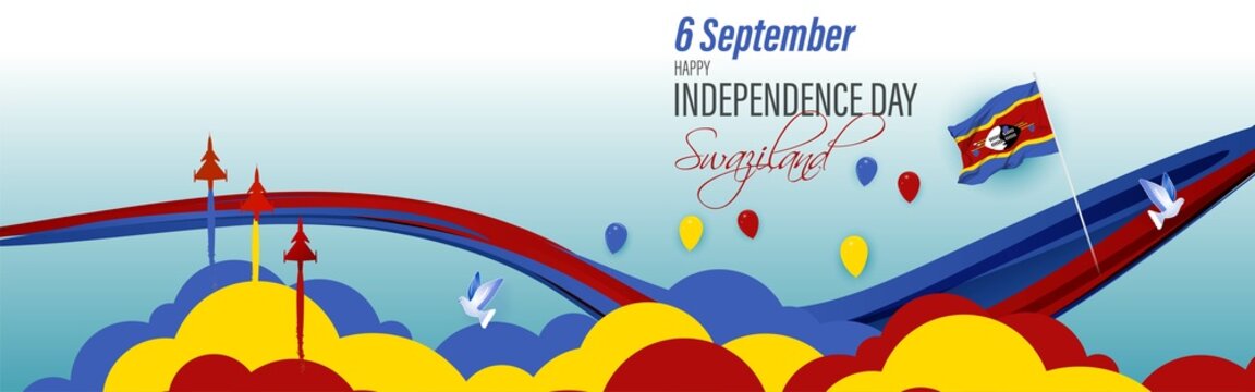 vector illustration for Swaziland independence day - 6 September - Powered by Adobe