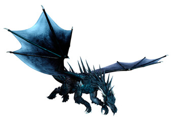 Fototapeta premium 3D Rendering Fairy Tale Dragon on White