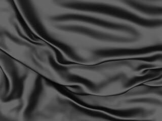 Abstract background luxury cloth waves. dark wavy soft wrinkled fabric