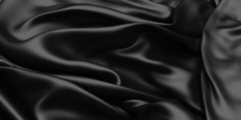 Obraz premium Abstract background luxury cloth waves. dark wavy soft wrinkled fabric