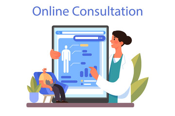 Medicine online service or platform. Healthcare specialist