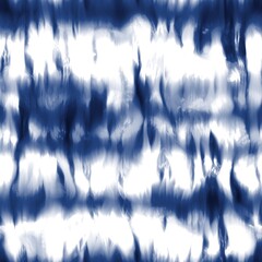 Seamless indigo shibori ombre tie dye pattern for surface print. High quality illustration. Realistic digitally rendered tie dye in perfect repeat for apparel, textile or interior design. © NinjaCodeArtist