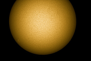 The surface on the sun disc, telescope view