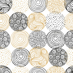 Abstract and elegant doodle seamless pattern, hand drawn background, great for textiles, wrapping, wallpapers - vector design