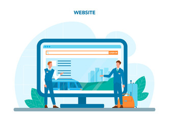 Train conductor online service or platform. Railway worker