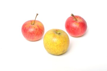 Apples on a white background
