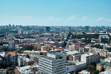 Fototapeta na wymiar Top view of the center of Kyiv