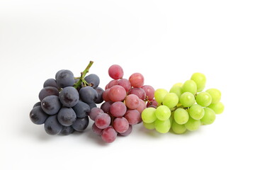 小さな房の3種類のブドウ