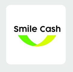 modern logo app smile cash, smile, minimalis