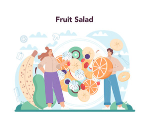 Fresh salad in a bowl. Peopple cooking organic and healthy food.