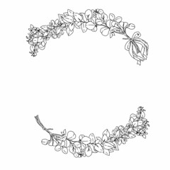 グリーンのお洒落な丸いフレーム