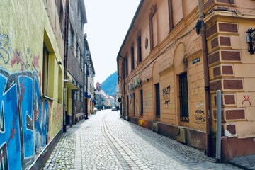 Fototapeta na wymiar narrow street. narrow street in the old town.