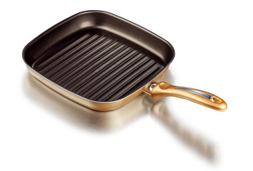 square grill pan with clipping path