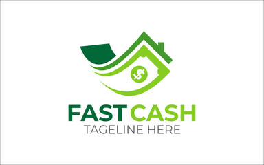 Illustration graphic vector of fast cash money for finance professional business logo design template