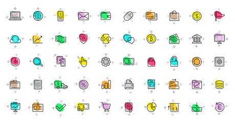 Set of Vector Finance Money and Payments Icons.