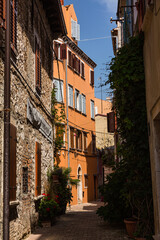 Fototapeta na wymiar クロアチア　ロヴィニの旧市街の街並み
