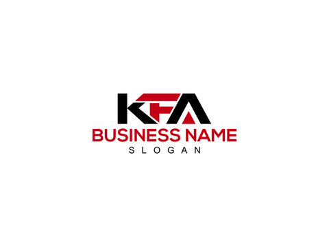Alphabet Letter KFA Logo Icon Vector For Business