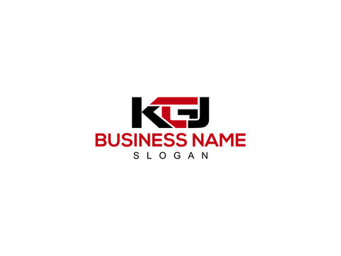 Alphabet Letter KGJ Logo Icon Vector For Business