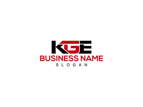 Alphabet Letter KGE Logo Icon Vector For Business