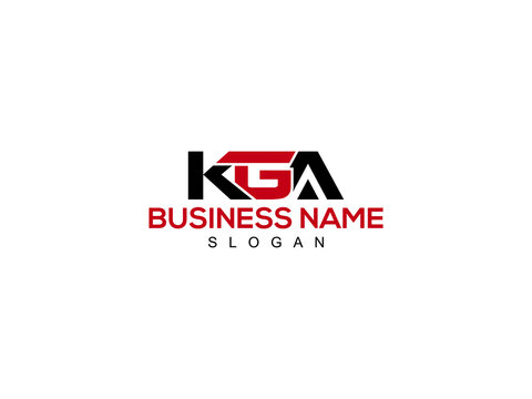 Alphabet Letter KGA Logo Icon Vector For Business