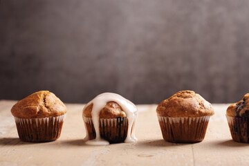 Homemade fresh baked sugar free blueberry muffins