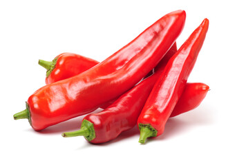 Fresh red pepper on white background