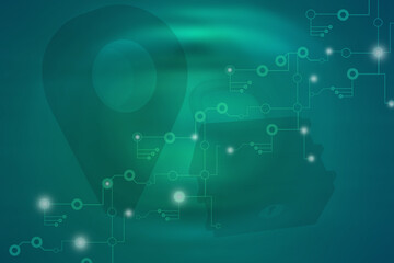 2d illustration futuristic technology background